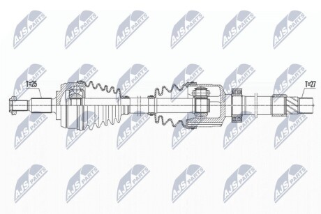 Полуось NTY NPW-RE-167