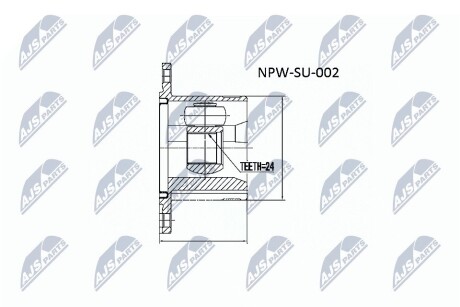 Шарнір рівних кутових швидкостей NTY NPW-SU-002