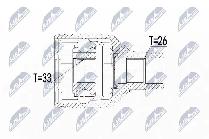 Шарнир равных угловых скоростей NTY NPW-SU-016 (фото 1)