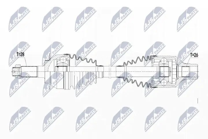Фото 1 - Піввісь NTY NPW-SU-017 Піввісь NTY NPW-SU-017 (фото 1)