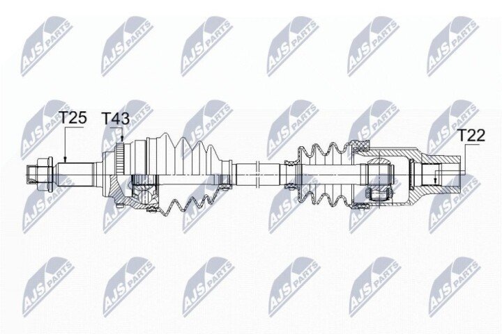 Полуось NTY NPW-SU-025 (фото 1)