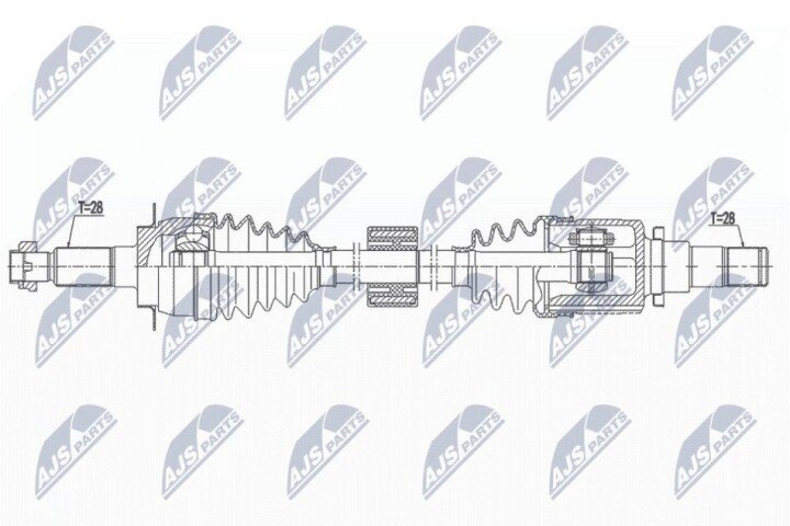 Полуось NTY NPW-SU-037 (фото 1)