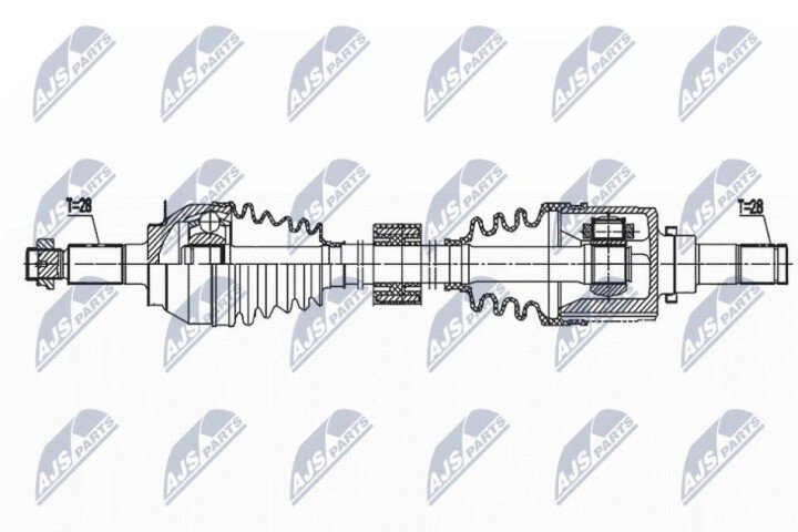 Полуось NTY NPW-SU-040 (фото 1)