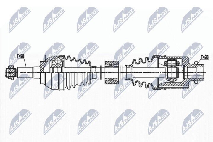 Полуось NTY NPW-SU-042 (фото 1)