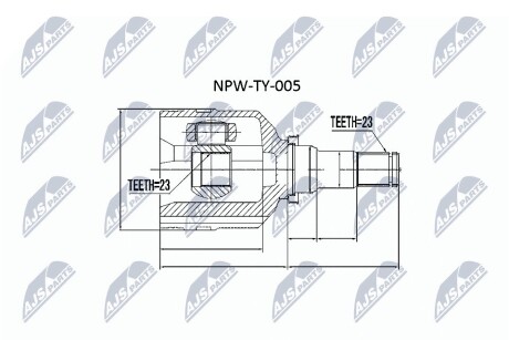 Шарнір рівних кутових швидкостей NTY NPW-TY-005