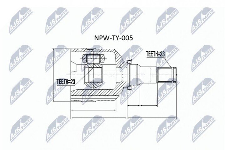 Шарнір рівних кутових швидкостей NTY NPW-TY-005 (фото 1)