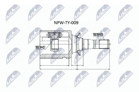 Шарнір рівних кутових швидкостей NTY NPW-TY-009