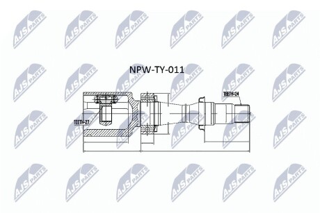 Шарнир равных угловых скоростей NTY NPW-TY-011 (фото 1)