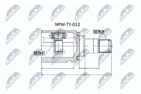 Внутренний шрус toyota raf 4 2 4 0006,4304028011 NTY NPWTY012