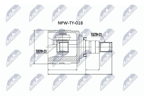 Шарнир равных угловых скоростей NTY NPW-TY-018 (фото 1)