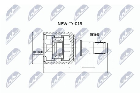 Шарнир равных угловых скоростей NTY NPW-TY-019