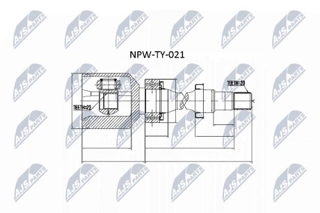 Шарнір рівних кутових швидкостей NTY NPW-TY-021 (фото 1)