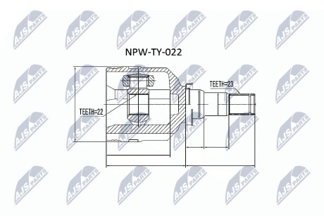 Шарнир равных угловых скоростей NTY NPW-TY-022 (фото 1)