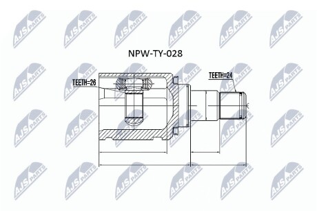 Шарнир равных угловых скоростей NTY NPW-TY-028 (фото 1)