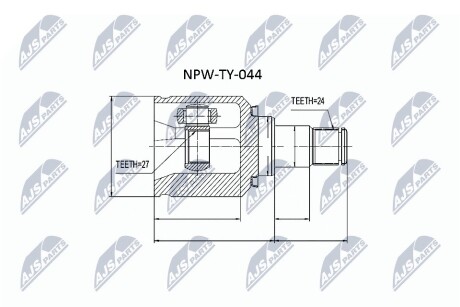 Шарнір рівних кутових швидкостей NTY NPW-TY-044