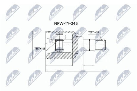 Шарнир равных угловых скоростей NTY NPW-TY-046