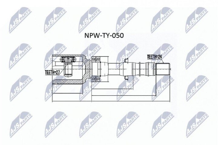 Шарнір рівних кутових швидкостей NTY NPW-TY-050 (фото 1)