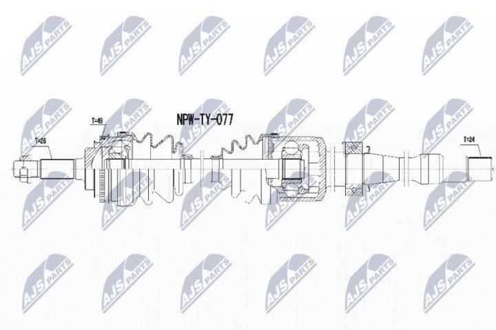 Піввісь NTY NPW-TY-077 (фото 1)