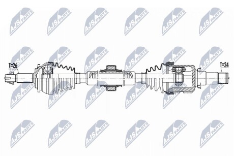 Полуось NTY NPW-TY-098