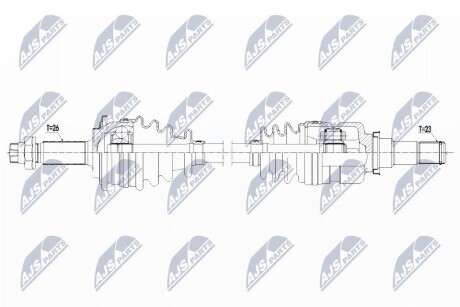 Полуось NTY NPW-TY-115