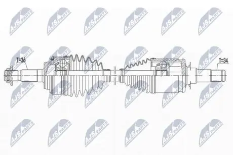 Піввісь передня ліва, права в зборі (toyota, lexus lx 4.5, 5,7) NTY NPW-TY-147