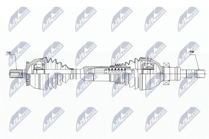 Піввісь NTY NPW-VV-016 (фото 1)