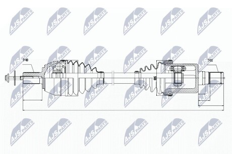 Полуось NTY NPW-VV-023