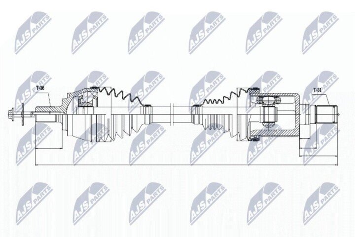 Полуось NTY NPW-VV-031 (фото 1)