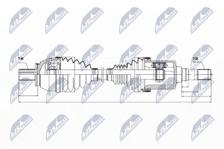 Полуось NTY NPW-VV-033