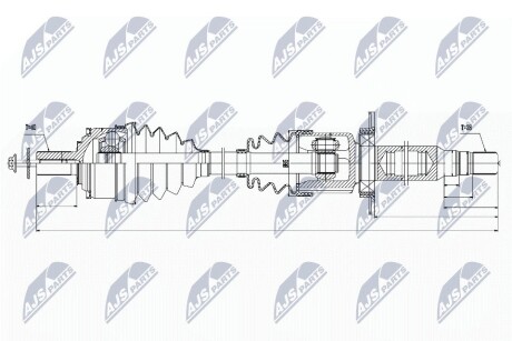 Полуось NTY NPW-VV-035