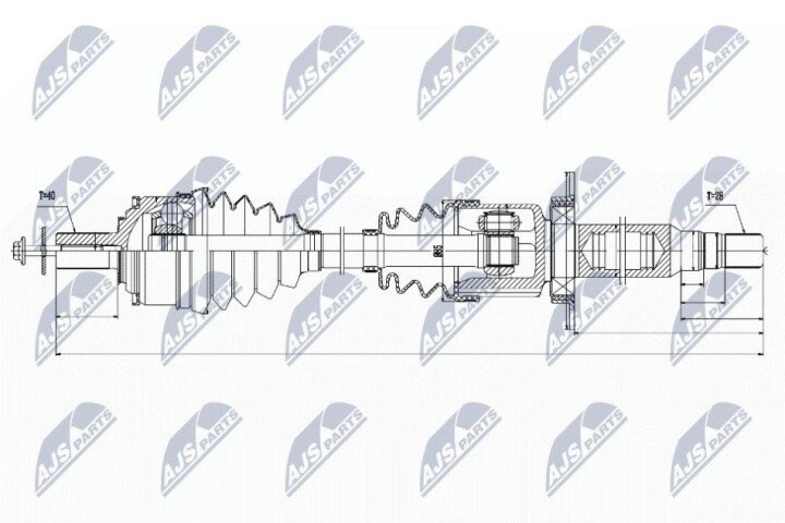 Піввісь NTY NPW-VV-035 (фото 1)