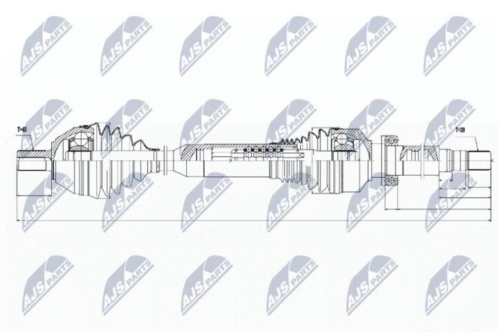 Піввісь NTY NPW-VV-050 (фото 1)