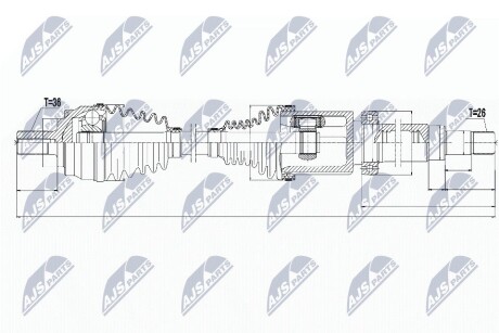 Полуось NTY NPW-VV-065 (фото 1)