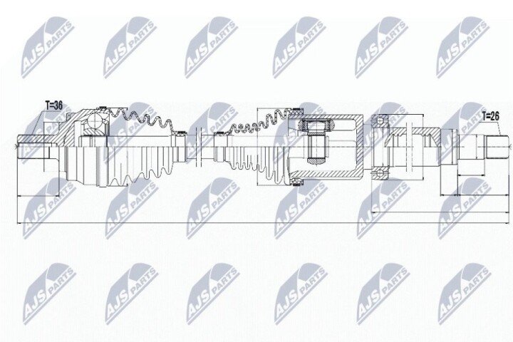 Піввісь NTY NPW-VV-065 (фото 1)