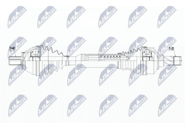 Полуось NTY NPW-VV-103 (фото 1)