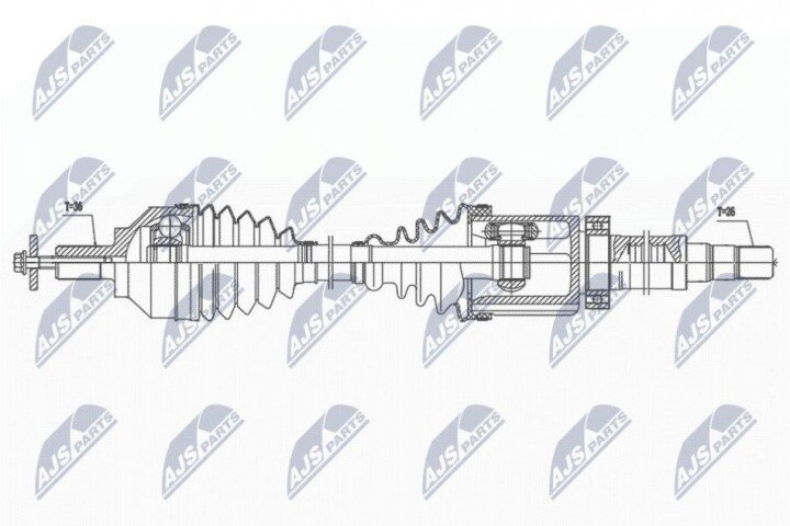 Піввісь NTY NPW-VV-138 (фото 1)