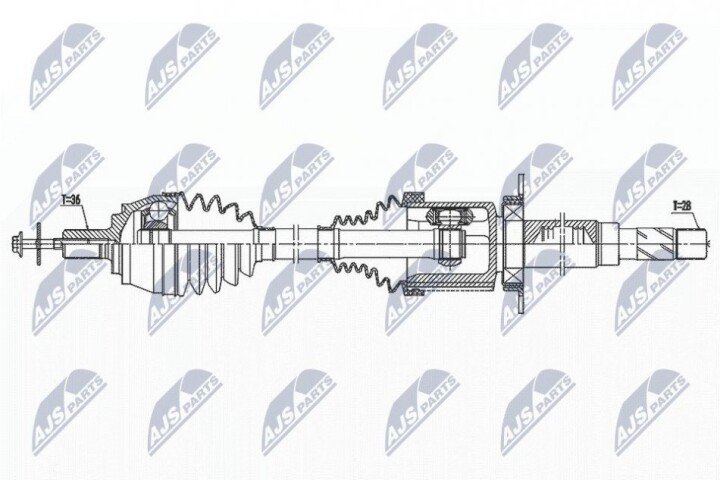 Піввісь NTY NPW-VV-140 (фото 1)