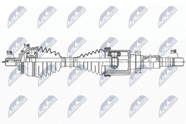 Полуось NTY NPW-VV-142 (фото 1)