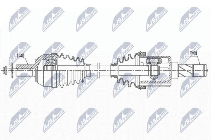 Полуось NTY NPW-VV-146 (фото 1)