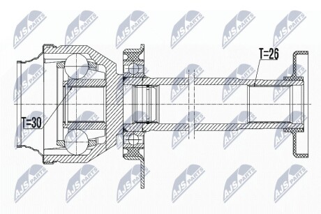 Шарнір рівних кутових швидкостей NTY NPW-VW-044