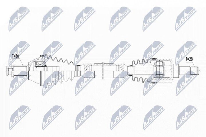 Полуось NTY NPW-VW-071 (фото 1)