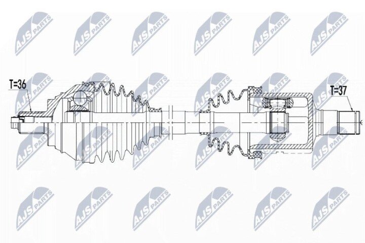 Полуось NTY NPW-VW-081 (фото 1)