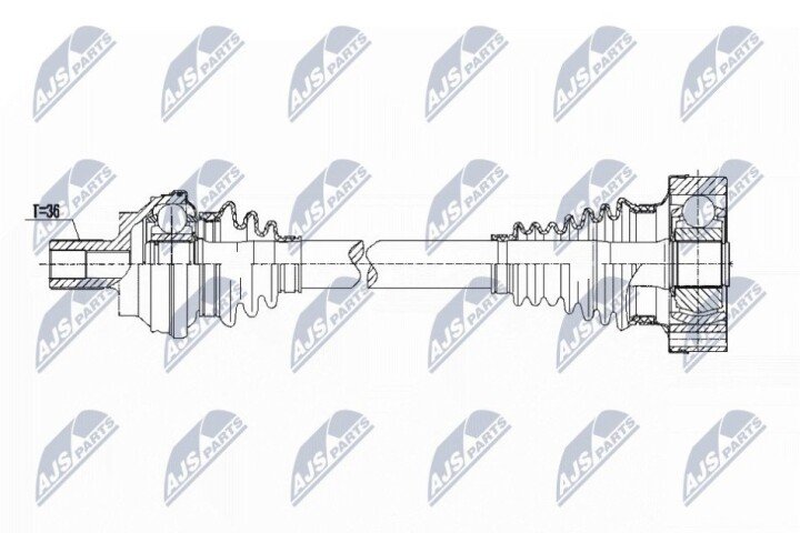 Полуось NTY NPW-VW-087 (фото 1)