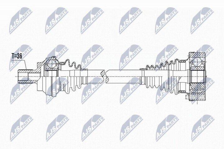 Полуось NTY NPW-VW-089 (фото 1)