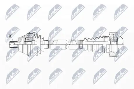 Полуось NTY NPW-VW-107