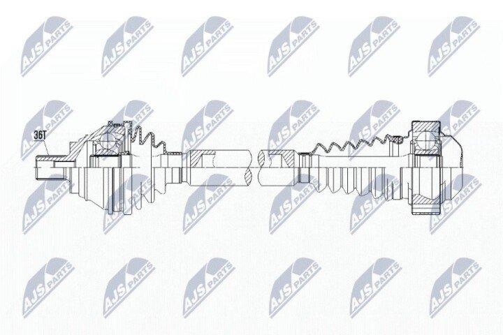 Полуось NTY NPW-VW-107 (фото 1)