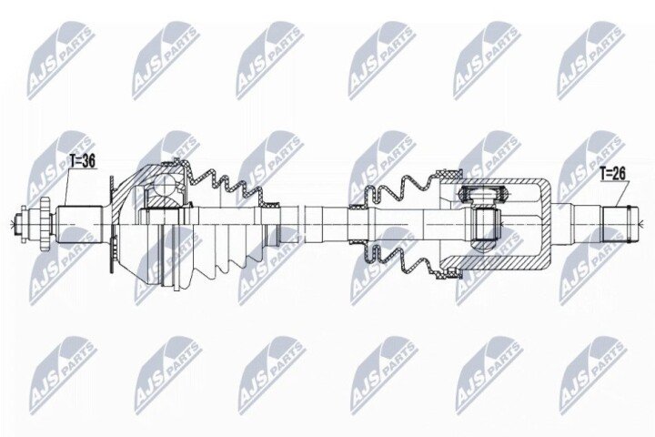 Полуось NTY NPW-VW-125 (фото 1)