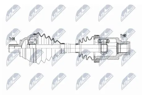 Вал привідний NTY NPW-VW-127