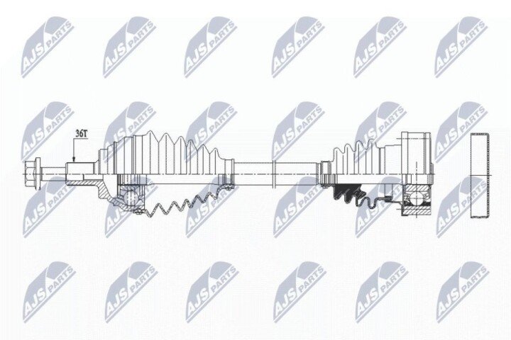 Піввісь NTY NPW-VW-149 (фото 1)