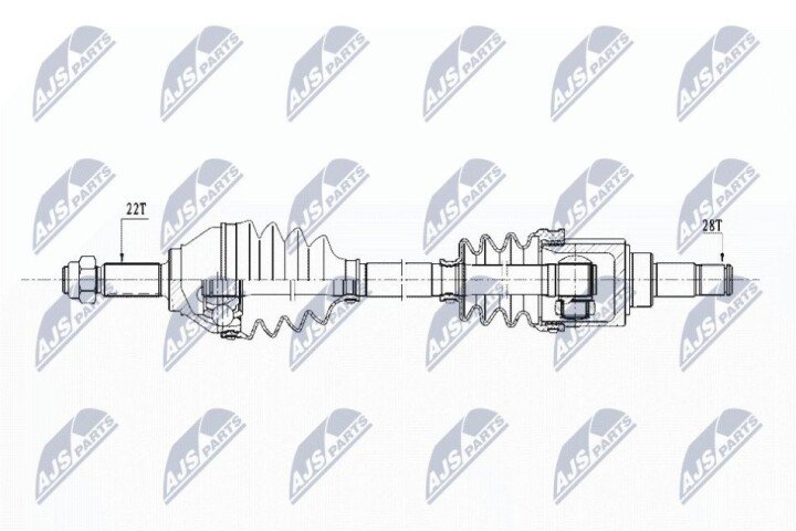 Полуось NTY NPW-VW-153 (фото 1)